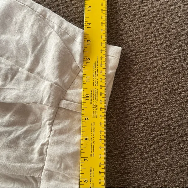 H&M wide leg linen blend trouser pants with pockets size 6 - Image 6