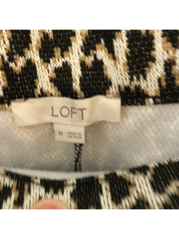Loft NWT Women's Knit Midi Cheetah Print Pencil Skirt Size M - Image 4