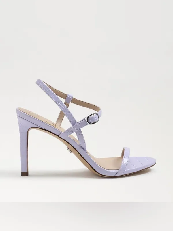 Sam Edelman Doran Misty Lilac Croc Stiletto Sandals Size 8 MSRP $130 - Image 2