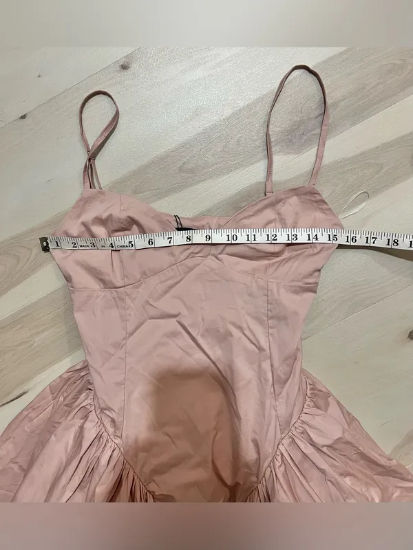 Babyboo NWT Women Medium Blush Soft Dusty Pink Balletcore Midi Princess Dress - Image 14