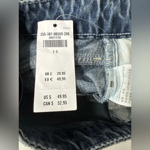 Hollister Womens Ultra High-Rise Baggy Jeans Size 2S /w26 Short‎ Blue Y2K NEW - Image 9