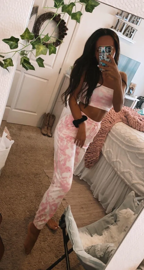 Tie Dye Sweatpants Pink - Image 6
