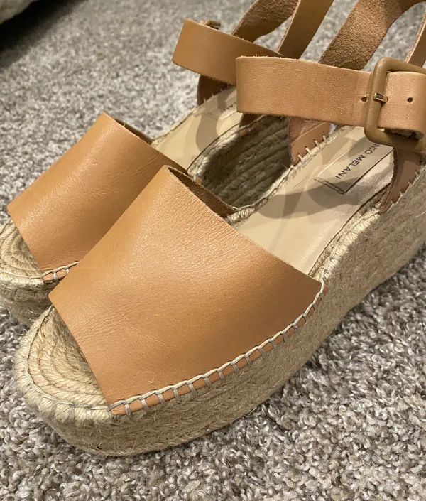 Antonio Melani Bethena leather platform strappy espadrille - Image 4
