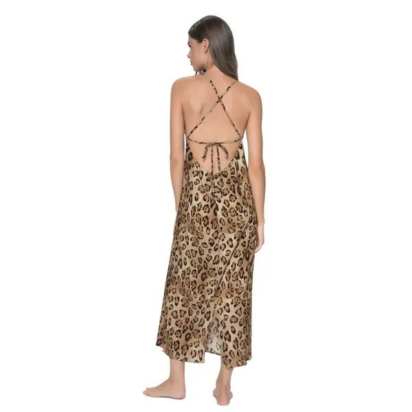 New. PQ leopard midi dress/coverup. XS/S. Retails 154 - Image 4