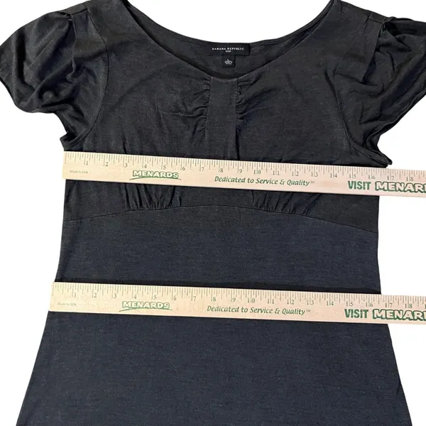 Banana Republic Silk Blouse Womens L Used Dark Gray - Image 9