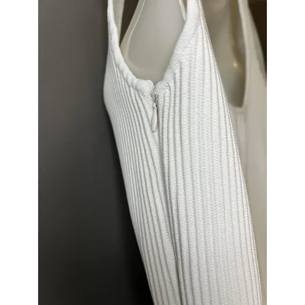 Princess Polly Dress Womens M/L White Ribbed Knit Bodycon Tank Mini Party - Image 10