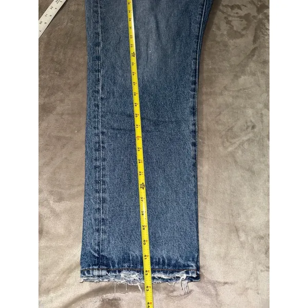 Abercrombie & Fitch Women's Blue‎ Denim Jeans 90s Loose Medium Wash Size 36 - Image 11