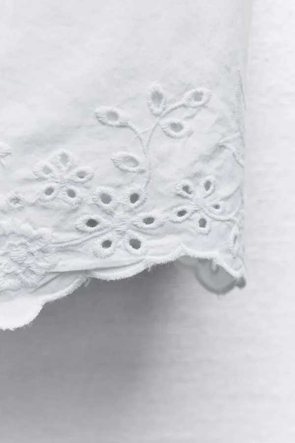 Zara White Lace Halter Dress mini dress lace Bohemian Summer Casual vacation - Image 9