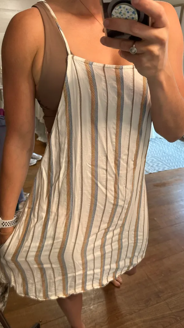ONIA Cream Backless Dress - Image 6