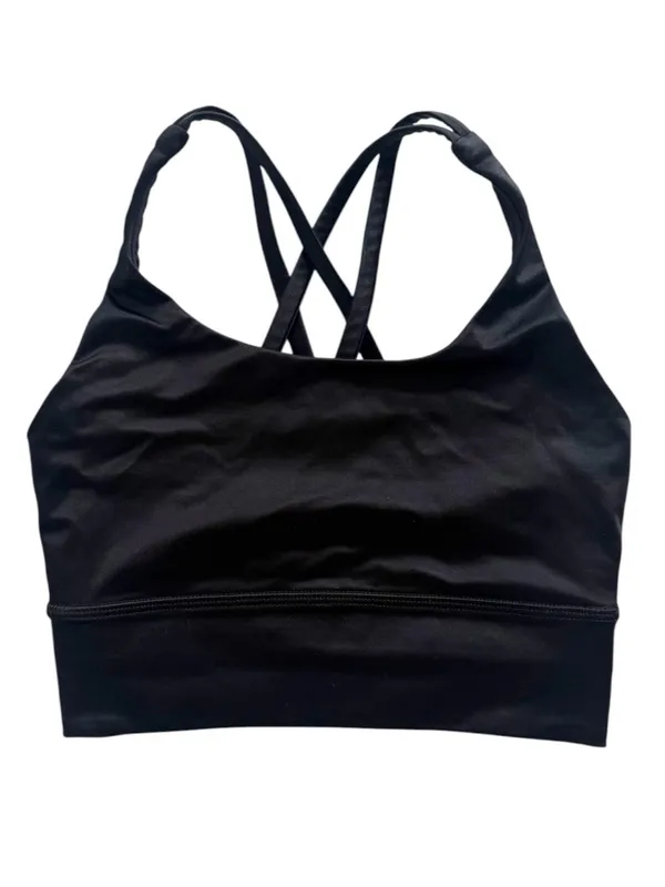 lululemon Energy Longline Bra - Shiny Black Size 2 - Image 3