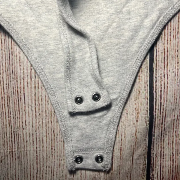 Abercrombie & Fitch‎ Soft A & F Collection Gray Bodysuit Tank Womens XXL Casual - Image 8