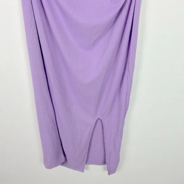 NWT Six/Fifty The Everly One-Shoulder Midi Dress Ribbed Purple Size Medium M NEW - Image 5
