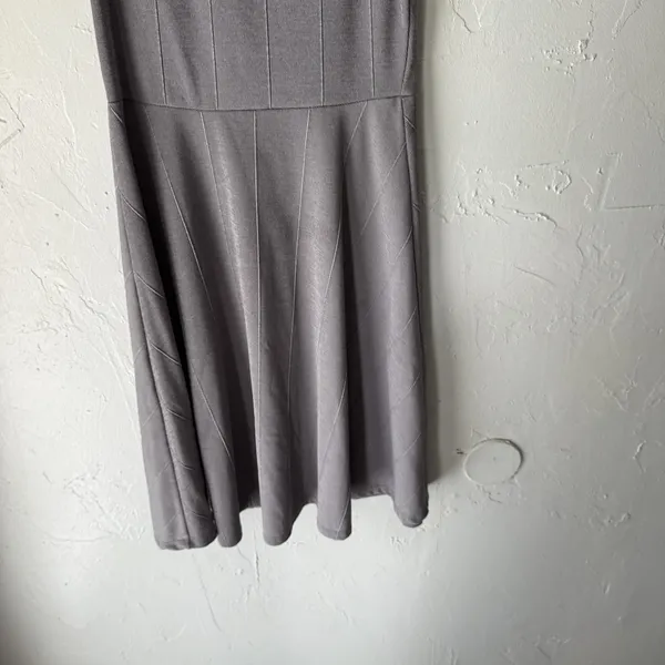 Gilli Dress‎ Womens Medium Gray Sleeveless Fit and Flare Keyhole Back Made USA - Image 3