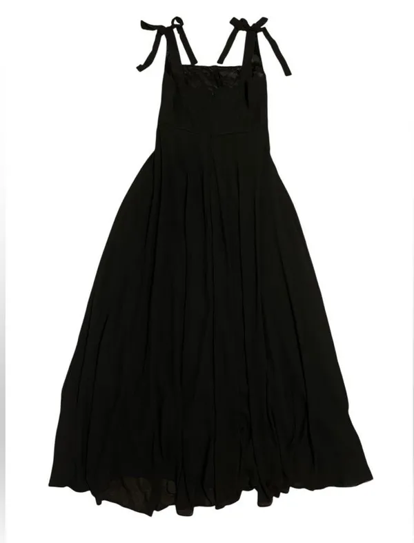 Lulu's Black Love Me Forever Tie-Strap Square Neck Maxi Dress - Image 9