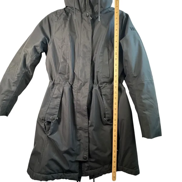Helly Hansen Aden‎ Insulated Parka Jacket Black Primaloft Sherpa Hood Womens XS - Image 9