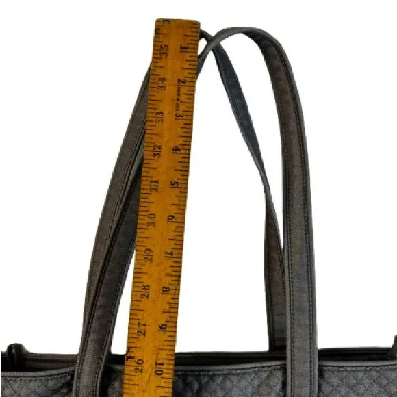 Vera Bradley Gray Quilted Tote - Image 7