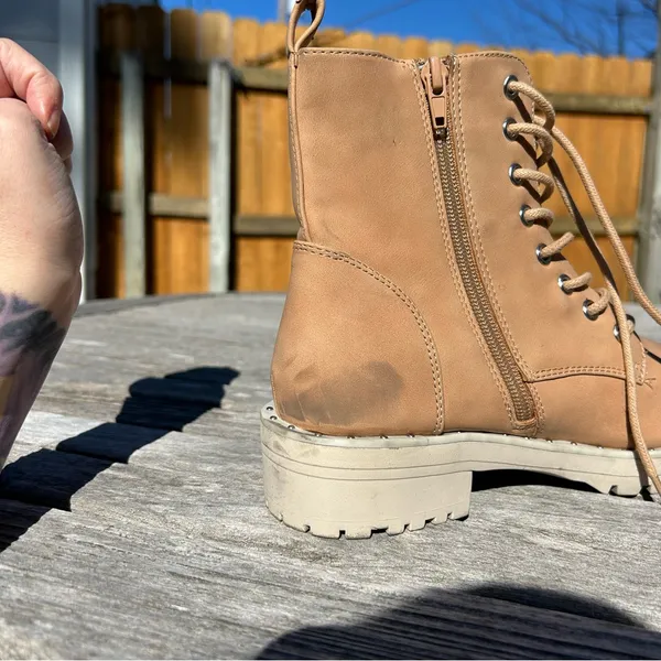 DV BY DOLCE VITA Opalus Womens Zipper Lace Up Combat‎ Boots size 7 - Image 6