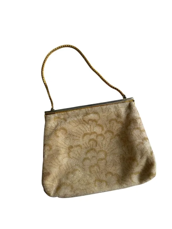 WALBORG Vintage Gold Rhinestone Cocktail Clutch Bag - Image 4