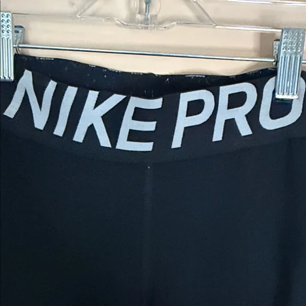 Nike Pro Black Women's Bike Shorts with White Swoosh - Image 4