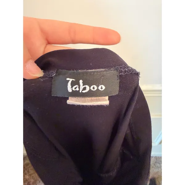 Vintage Y2K Taboo Strapless Whimsygoth Dress Black & Pink Ruffle Hem Fairy Goth - Image 6