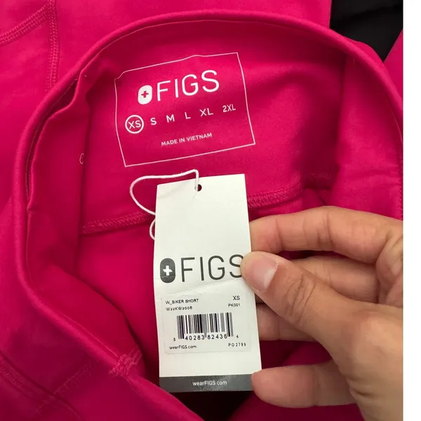 NWT Figs High Rise Biker Shorts in Raspberry Pink Size XS - Image 6