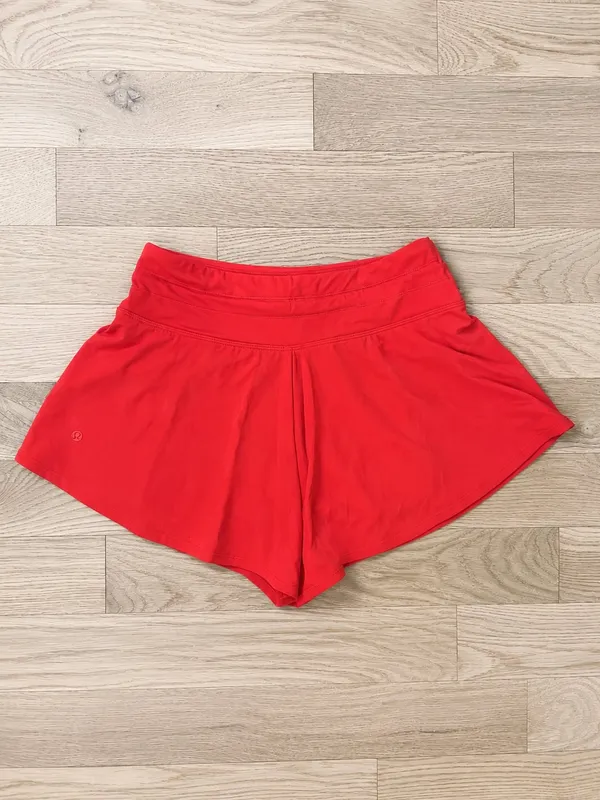 CRZ YOGA Women's Flowy Ruffle Board Shorts Drawstring Red XS - Image 2