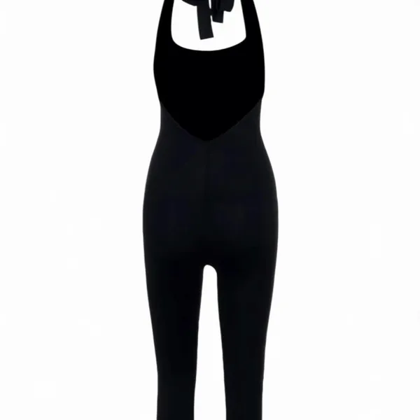black halter capri jumpsuit Size XXL - Image 2