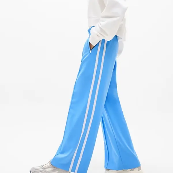 Athleta Tempo Mid Rise Wide Leg Track Pant Blue XL Tall NWT - Image 2