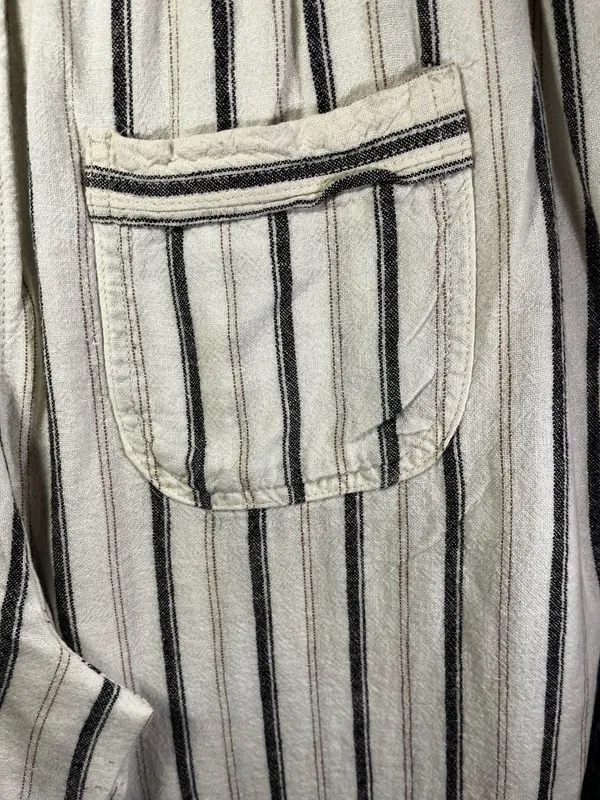 Per Se Women's Linen Blend Striped Pull-On Drawstring Trousers - Image 8