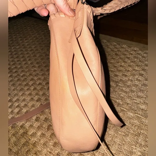 AllSaints Nude Pink Courtney Hobo Bag - Image 6