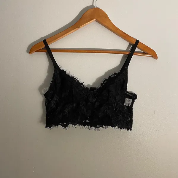 Lace Black Bralette Size XS - Image 2