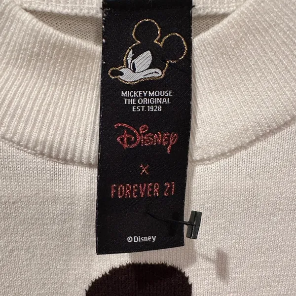 NWOT Disney Forever 21 X vintage Minnie Mouse cropped lightweight Sweater M - Image 3