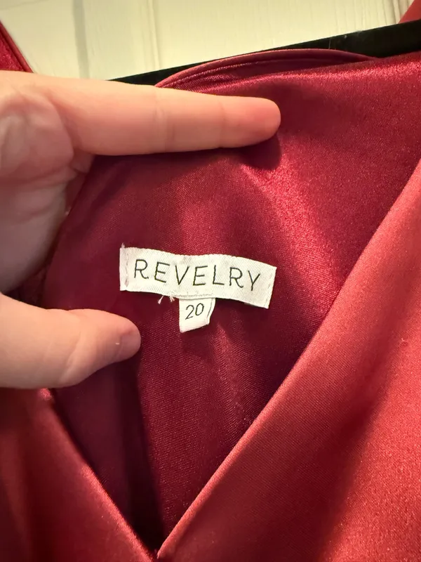 Revelry Berry Satin Dress - Image 3