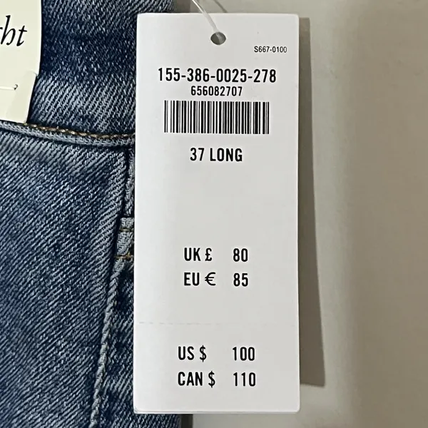 NWT Abercrombie & Fitch Ultra High Rise The Ankle Straight‎ Jeans Size 24 Long - Image 6