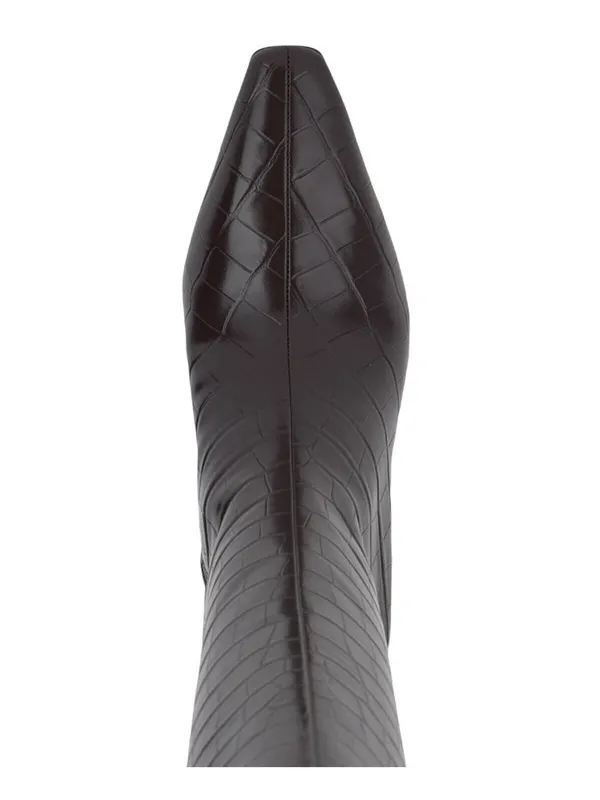 NWT INC International Concepts Knee High Boots Kitten Heel Brown Croc 8M - Image 4