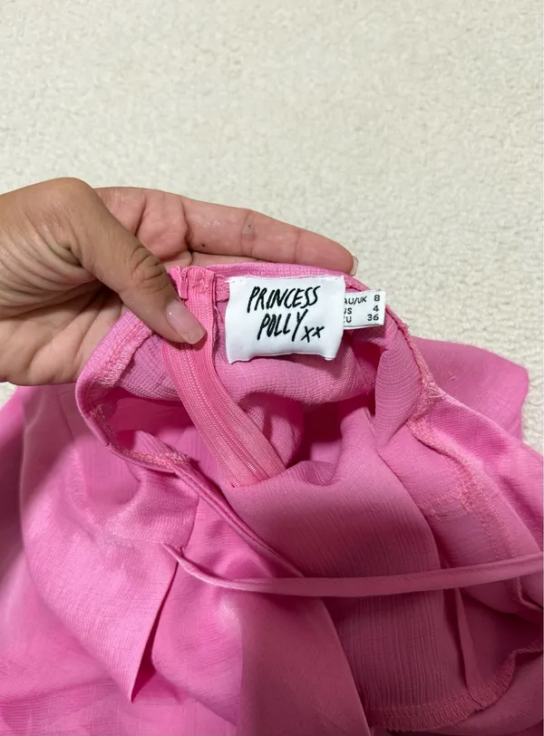 Princess Polly pink backless dress cowl neck - Image 4