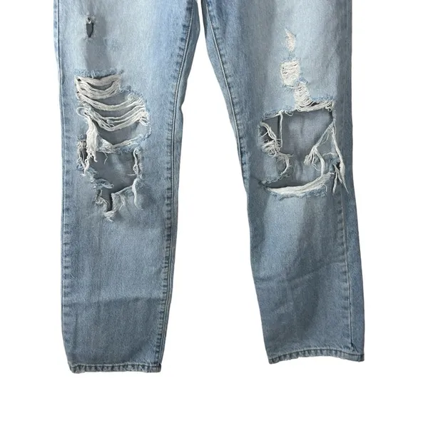 Garage 100% Cotton High Rise Boyfriend Jeans Sz 23 Vintage Fit Distressed Denim - Image 7