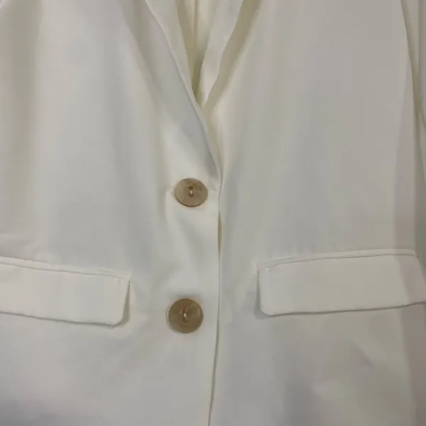 Lush Clothing Cream Blazer with Wooden Buttons size M - Image 2