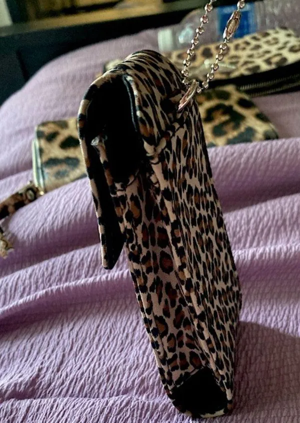 Leopard Print Bag/Case Tan - Image 7