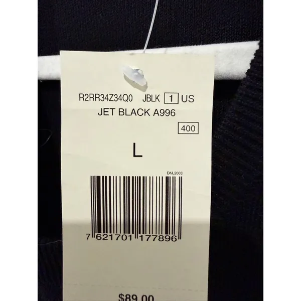Guess Jet Black Sweater Black & White Womens Large NWT - Image 2
