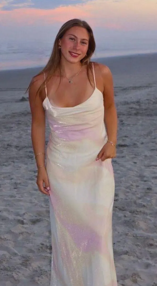 Zara maxi long satin foil effect cowl neck body on casual summer vacation dress - Image 5