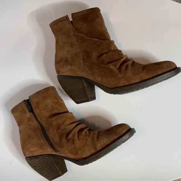 Born Aire boots‎ brown leather heeled boots size 7 - Image 9