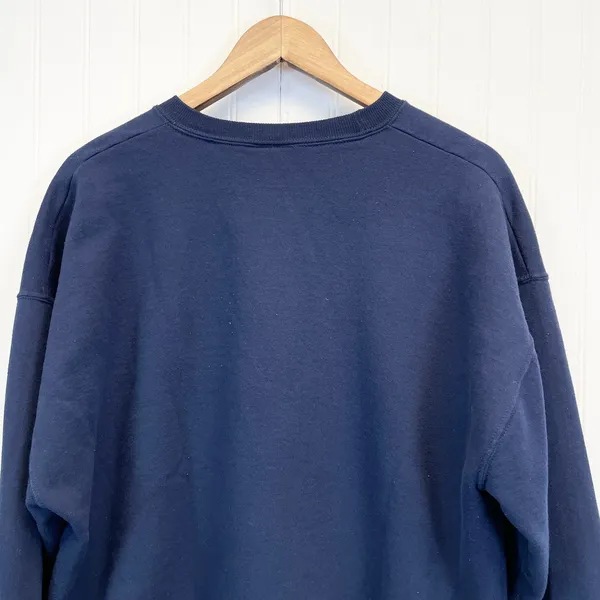 Jerzees Nublend‎ Womens XL Patriotic Snowman Sweatshirt Winter Flag Dark Blue - Image 4