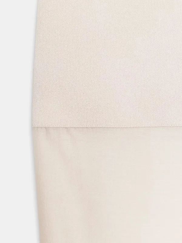 Zara NWT SET Cream V-Neck Balloon Sleeve Top & Skirt - Image 10