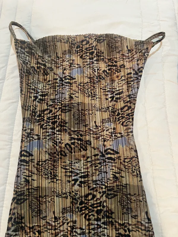 PrettyLittleThing Brown Printed Maxi Slip Dress - Image 11