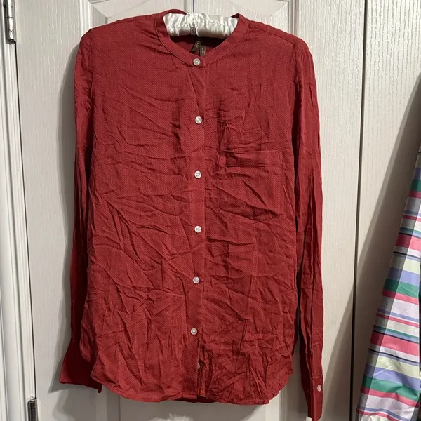 Stetson Cinnamon Brown Long‎ Sleeve Herringbone Western Button Up Blouse Cowgirl - Image 2