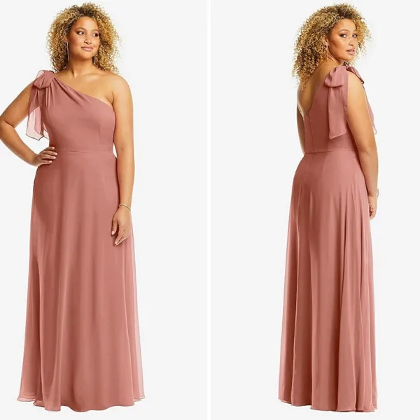 After Six Draped One-Shoulder Maxi Dress With Scarf Bow‎ Size 2 - Image 4