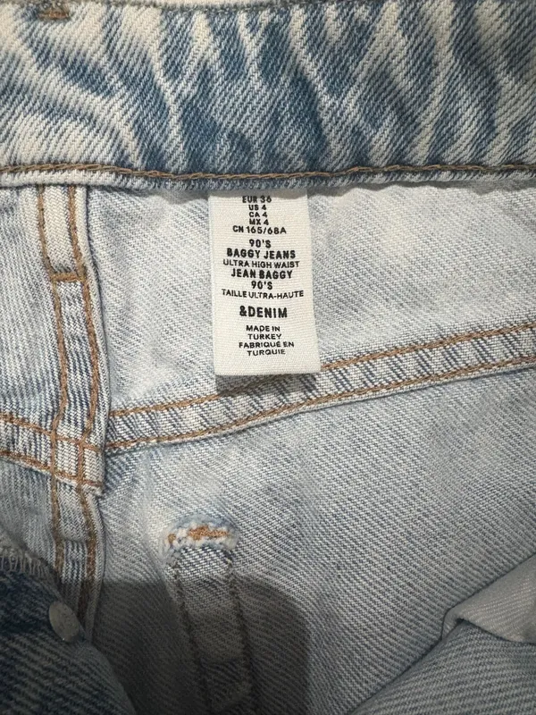 Distressed Cutoff Jean Shorts Blue Size 4 - Image 4