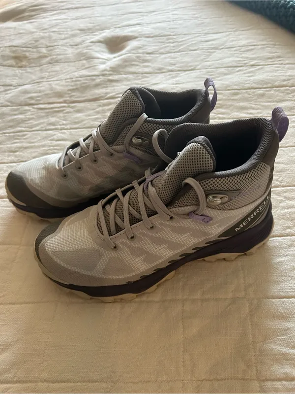 Merrell Women's Gray and Lavender Lace-Up Hiking Boots - Image 2