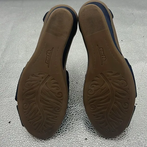Earth Curvet navy wide wedge sandal size 7D - Image 6